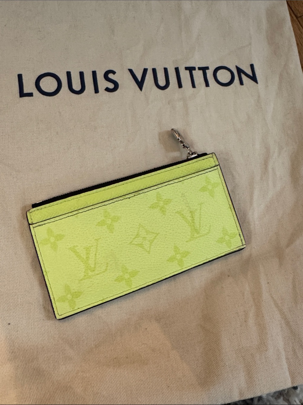 Louis Vuitton Tiagarama Neon Yellow Monogram Card Holder